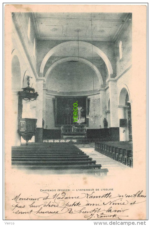 Carte Postale Ancienne De CHATENOIS – INTERIEUR DE L'EGLISE - Chatenois