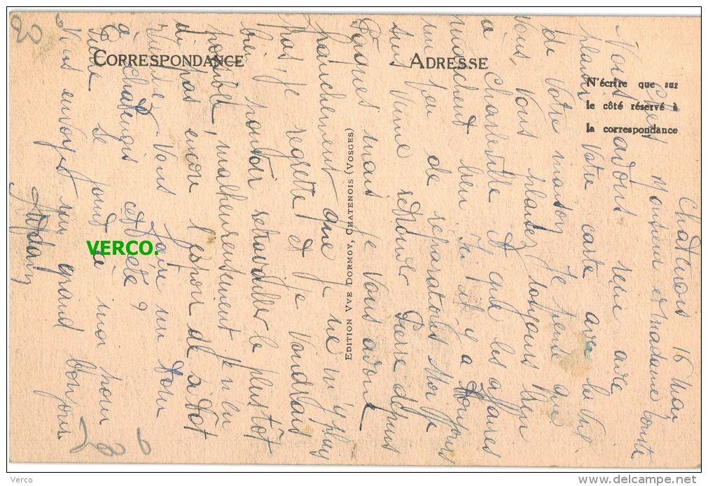 Carte Postale Ancienne De CHATENOIS – LA GRAND' RUE - Chatenois