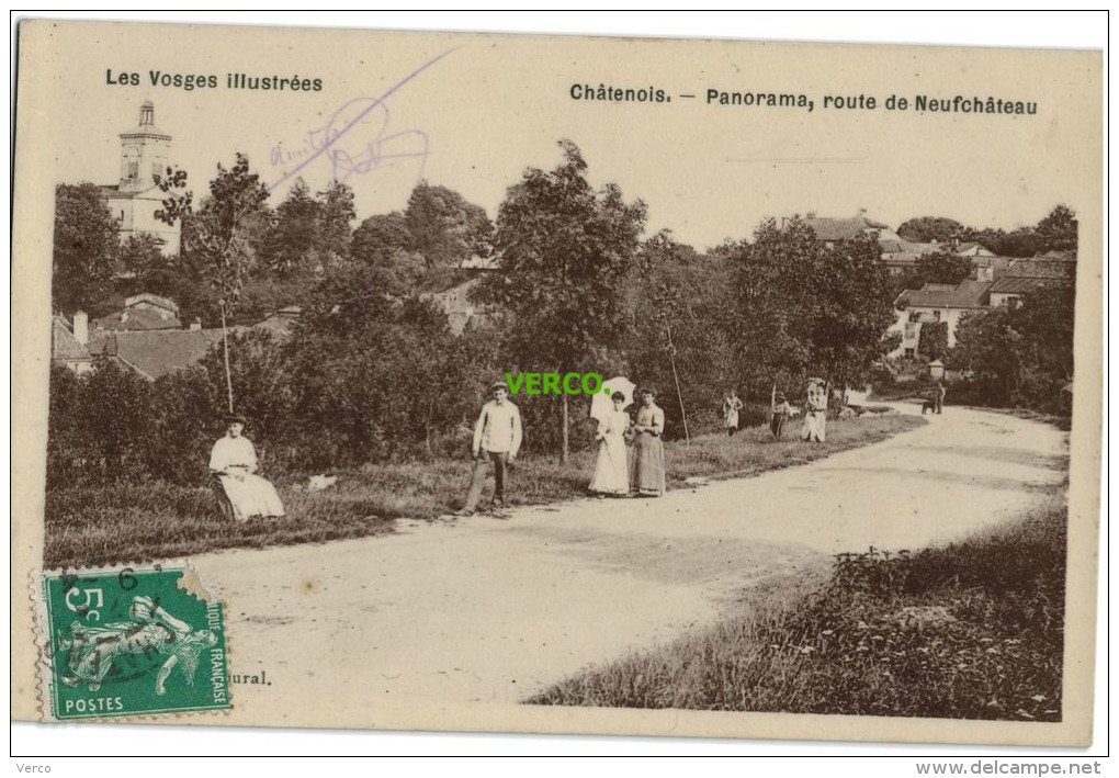 Carte Postale Ancienne De CHATENOIS – PANORAMA – ROUTE DE NEUFCHATEAU - Chatenois