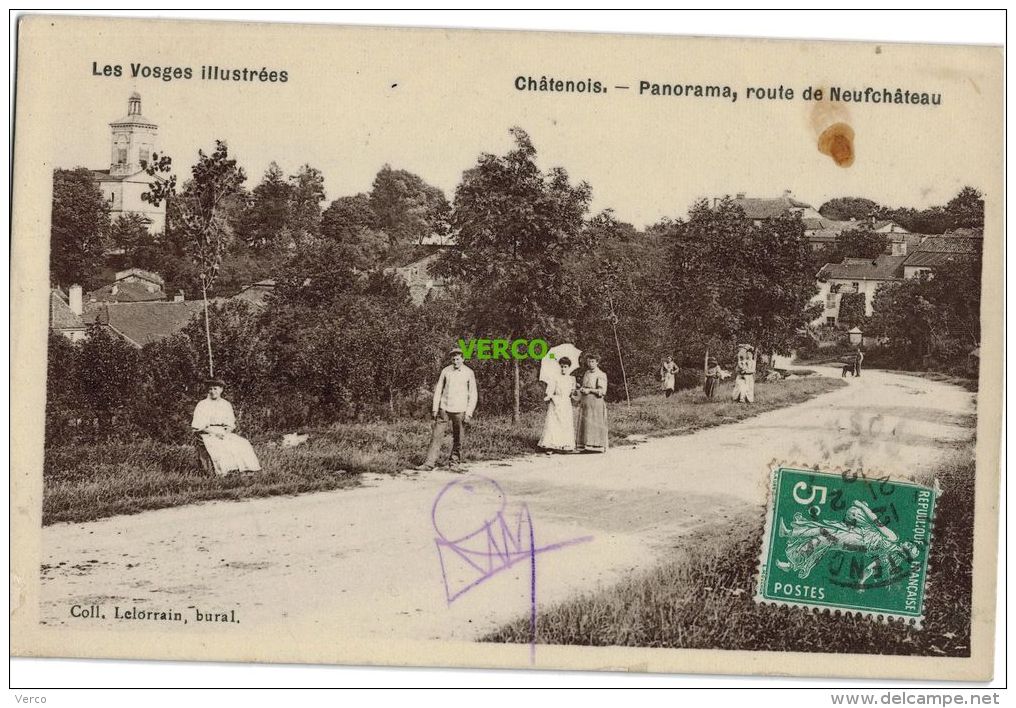 Carte Postale Ancienne De CHATENOIS – PANORAMA – ROUTE DE NEUFCHATEAU - Chatenois