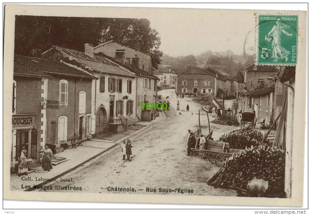 Carte Postale Ancienne De CHATENOIS – RUE SOUS L'EGLISE - Chatenois