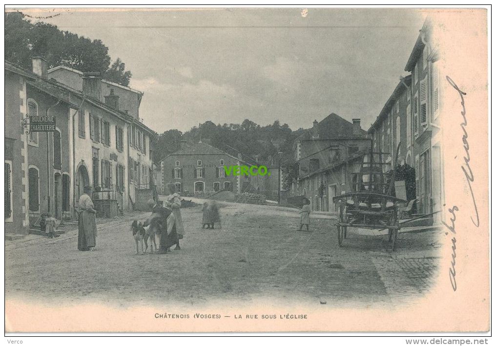 Carte Postale Ancienne De CHATENOIS – RUE SOUS L'EGLISE - Chatenois