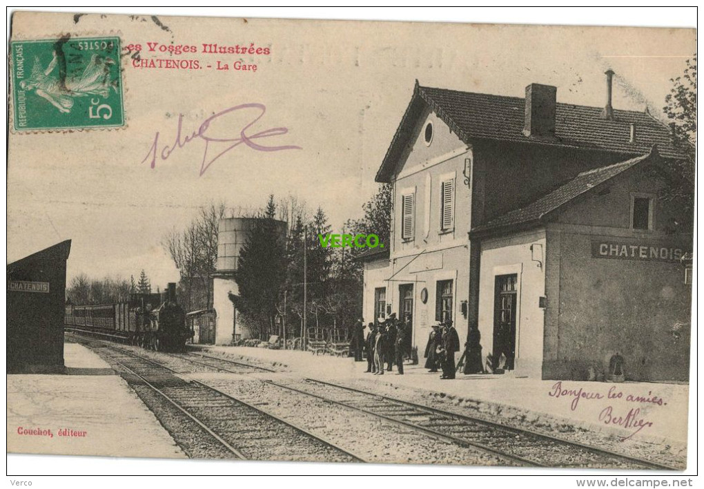 Carte Postale Ancienne De CHATENOIS – LA GARE - Chatenois