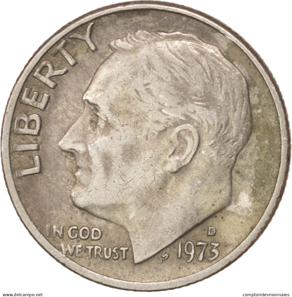 Monnaie, États-Unis, Roosevelt Dime, Dime, 1973, U.S. Mint, Denver, TTB - 1946-...: Roosevelt