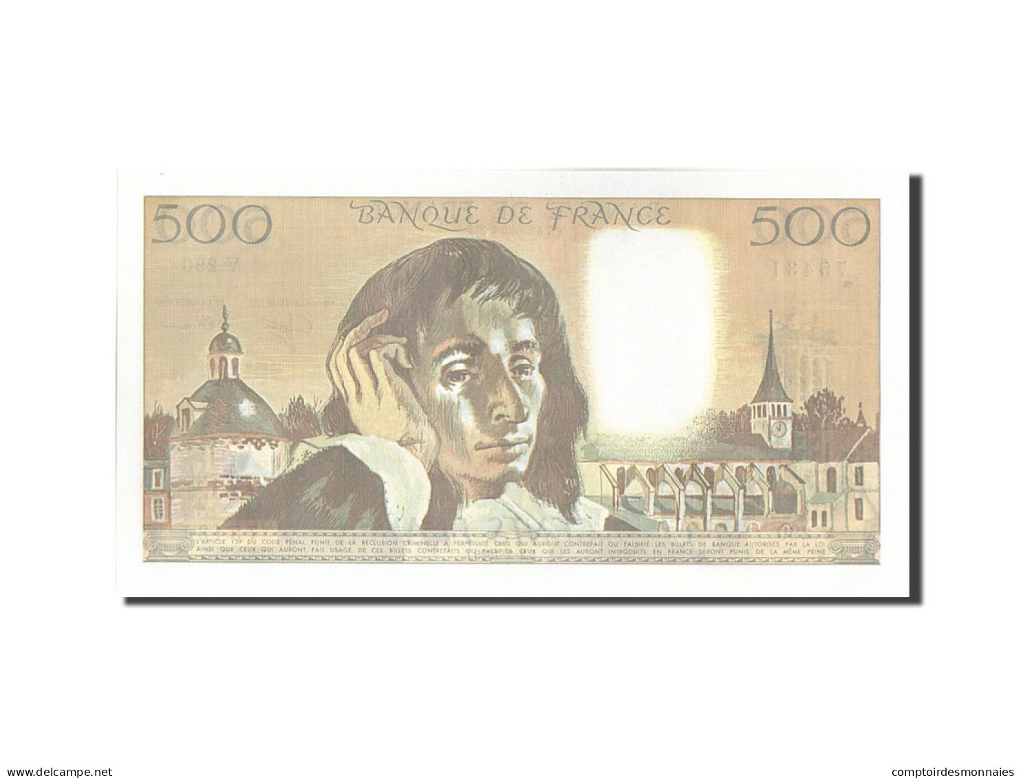 Billet, France, 500 Francs, 500 F 1968-1993 ''Pascal'', 1989, 1989-02-02, NEUF - 500 F 1968-1993 ''Pascal''