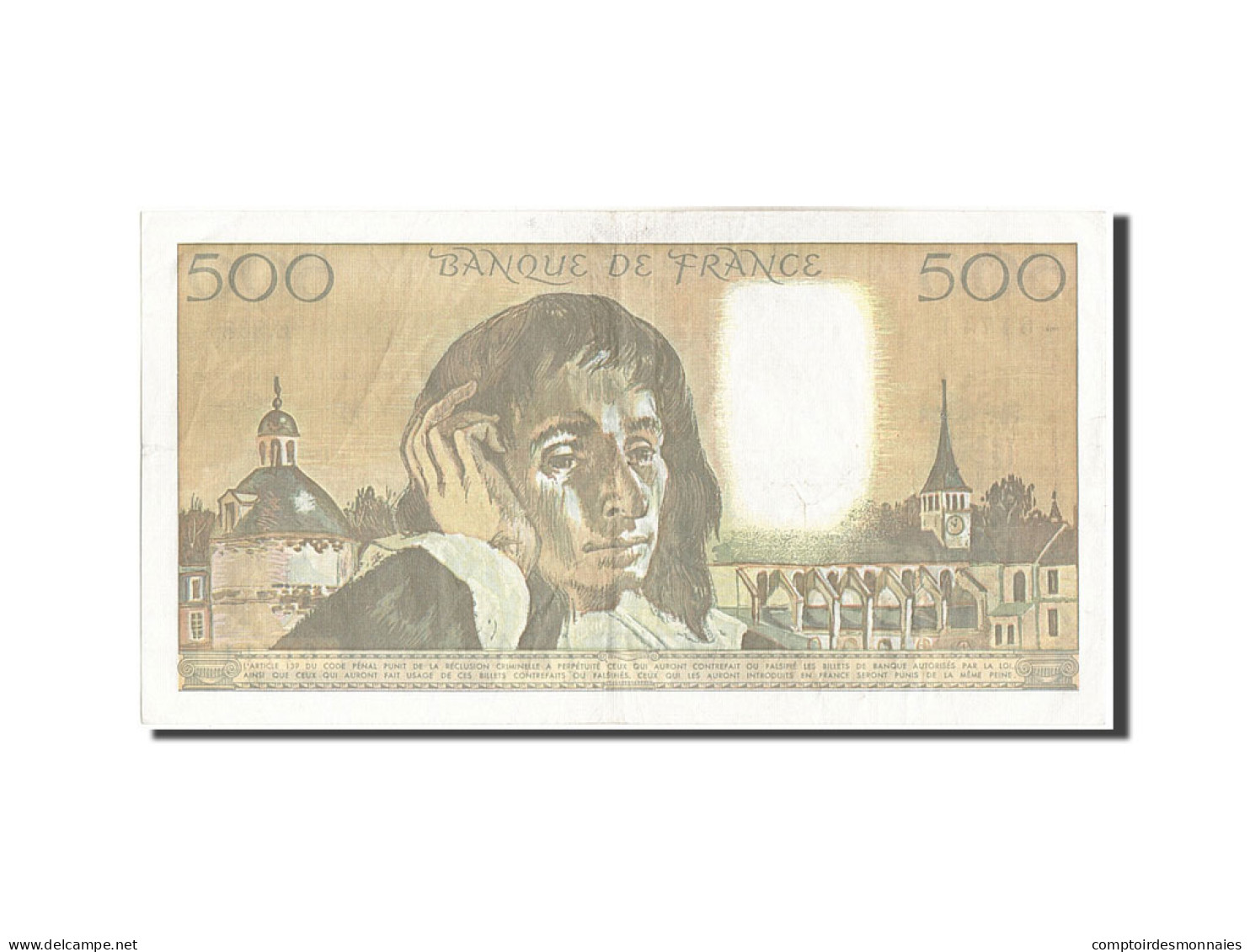 Billet, France, 500 Francs, 500 F 1968-1993 ''Pascal'', 1991, 1991-01-03, SUP - 500 F 1968-1993 ''Pascal''