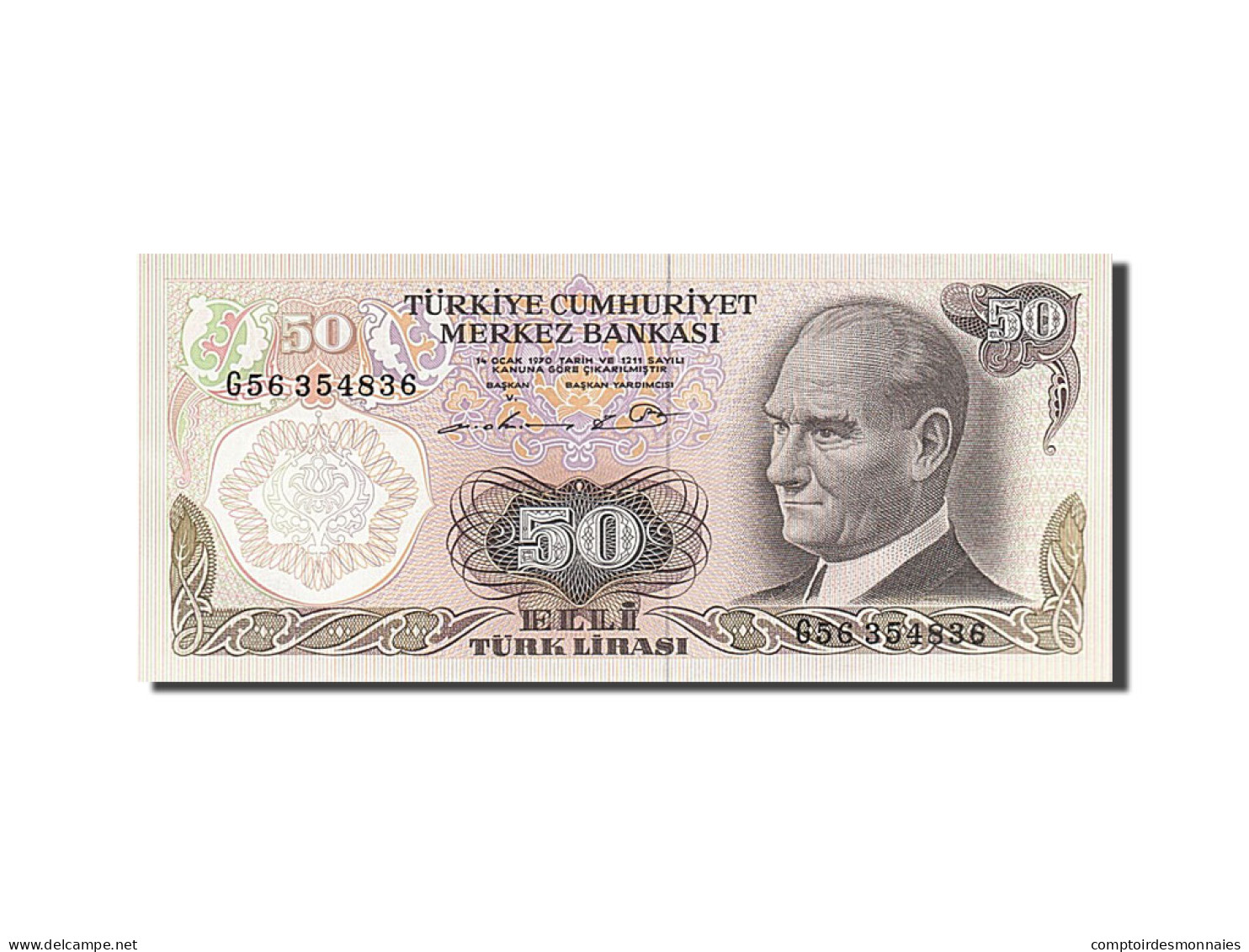 Billet, Turquie, 50 Lira, 1976, SPL - Turquie