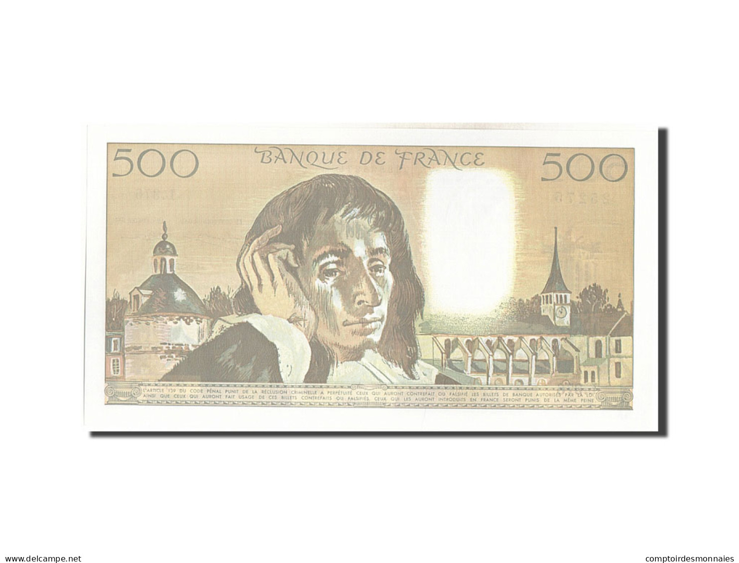 Billet, France, 500 Francs, 500 F 1968-1993 ''Pascal'', 1992, 1992-01-02, SPL - 500 F 1968-1993 ''Pascal''