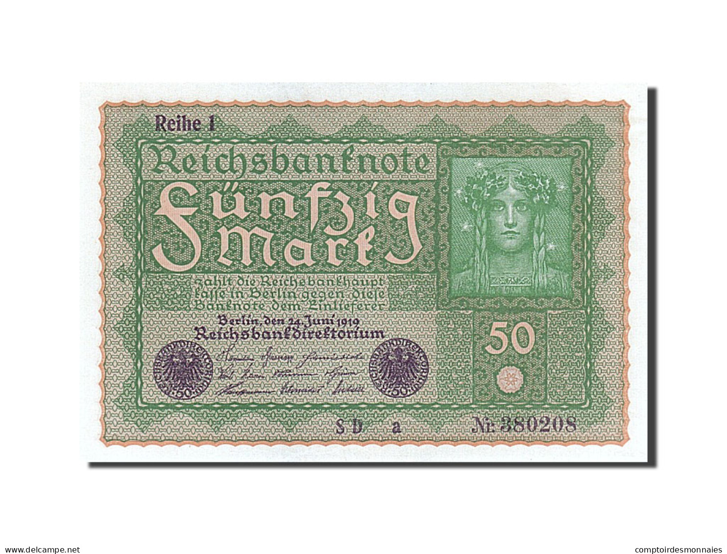 Billet, Allemagne, 50 Mark, 1919, 1919-06-24, SPL - 50 Mark