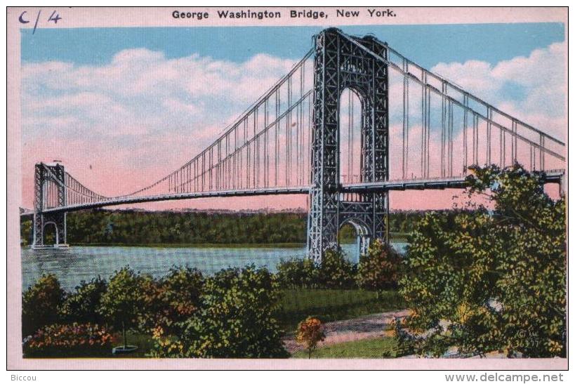 POSTCARD GEORGE WASHINGTON BRIDGE, NEW YORK - Brücken Und Tunnel