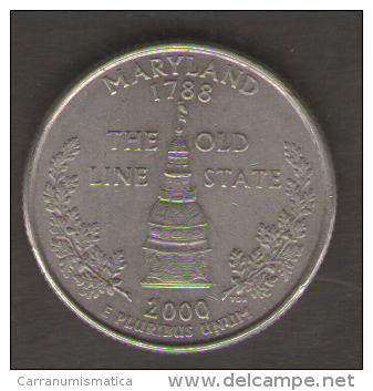 STATI UNITI QUARTER DOLLAR 2000 MARYLAND THE OLD LINE STATE - 1999-2009: State Quarters