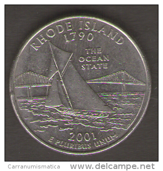 STATI UNITI QUARTER DOLLAR 2001 RHODE ISLAND THE OCEAN STATE - 1999-2009: State Quarters