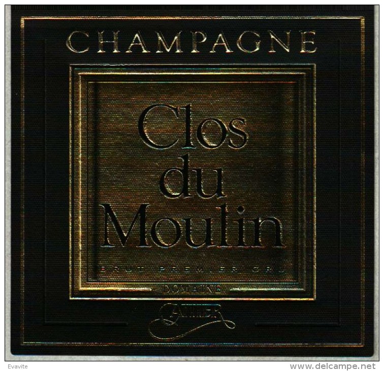 Etiquette   - Champagne    Cattier      Clos Du Moulin - Champagne