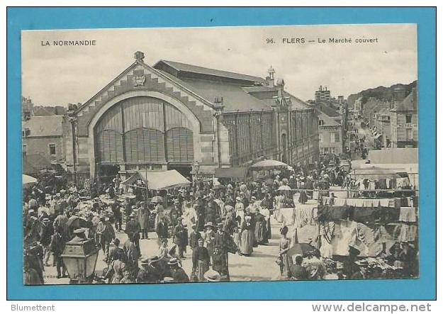 CPA Métier Marchands Ambulants Le Marché Couvert FLERS 61 - Flers