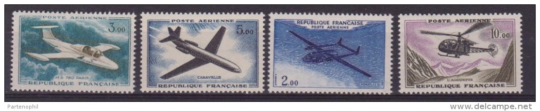 1960 FRANCIA POSTA AEREA AIR POST A38/A41 MNH - 1960-.... Nuovi