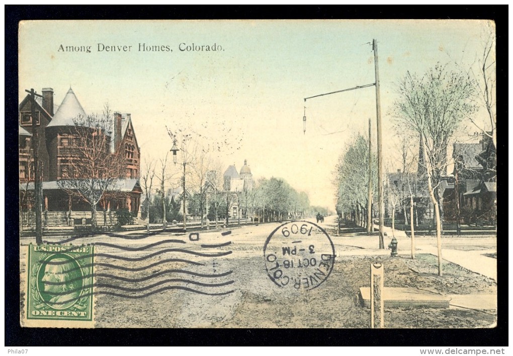 Among Denver Homes, Colorado / Postcard Circulated - Denver