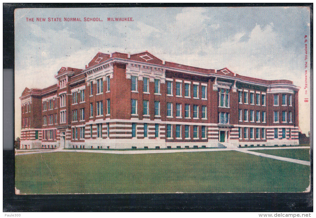 Milwaukee - The New State Normal School - 1910 - Milwaukee