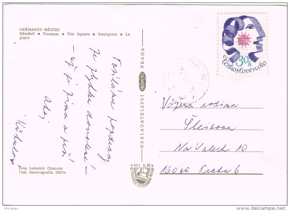 13913. Postal PRACHOV (Checoslovaquia) 1976. Vista De HERMANOV MESTEC - Cartas & Documentos