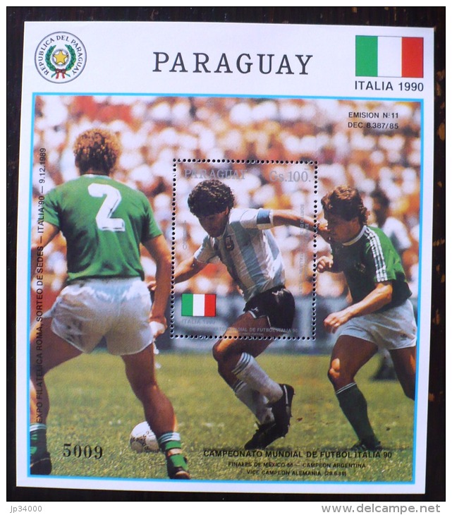PARAGUAY Coupe Du Monde Football ITALIA 90, Maradona ** MNH. - 1990 – Italie