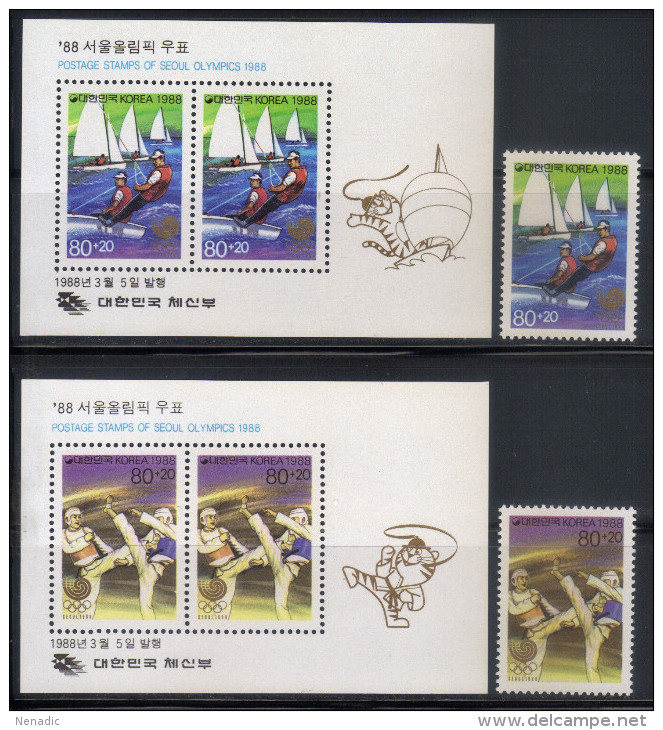 Korea South,SOG-Seoul '88 1988.,set+blocks,MNH - Corée Du Sud