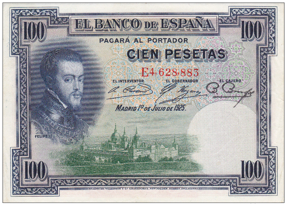 BILLETE 100 PESETAS 1925 Mbc - 100 Pesetas