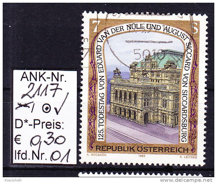 22.1.1993  -  SM Aus Satz  "Bildende Kunst"   -   O  Gestempelt  -  Siehe Scan  (2117o 01-04) - Used Stamps