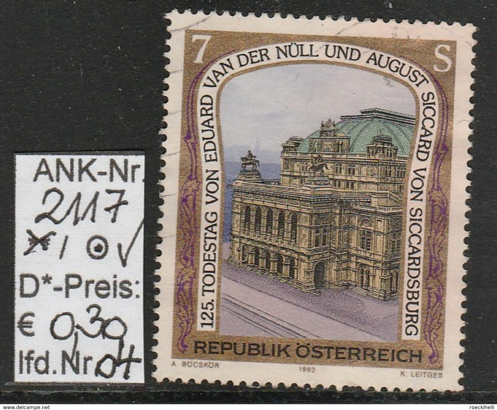 22.1.1993  -  SM Aus Satz  "Bildende Kunst"   -   O  Gestempelt  -  Siehe Scan  (2117o 01-04) - Used Stamps
