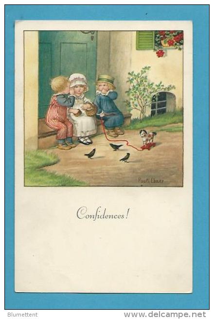 CPA 1321  Enfants Jouet Cheval De Bois Oiseaux Ill. Pauli EBNER - Ebner, Pauli