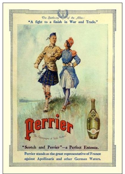 Postcard - Poster Reproduction - Perrier "The Champagne Of Table Waters"  Scotch And Perrier 1916 - Publicité