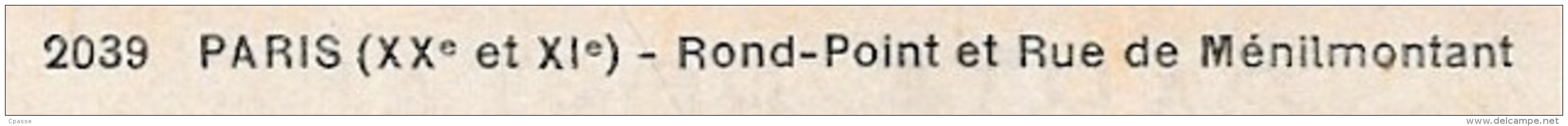 CPA 75020 TOUT PARIS XXe Et XIe - Rond-Point Et Rue De Ménilmontant ° F. F. Fleury N° 2039 * Cinéma - Arrondissement: 20
