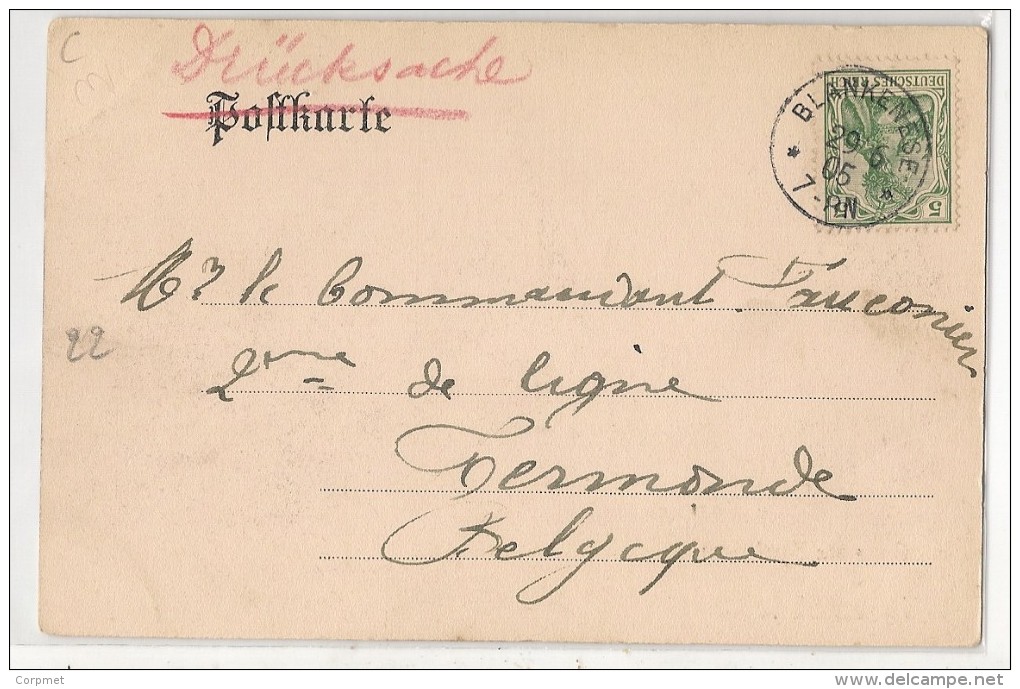 BLANKENESE - GRUSS AUS - 1905 POSTCARD Sent To BELGIQUE - Blankenese