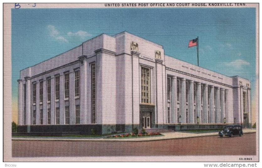 POST CARD UNITED STATES POST OFFICE AND COURT HOUSE, KNOXVILLE, TENNESSEE - Knoxville