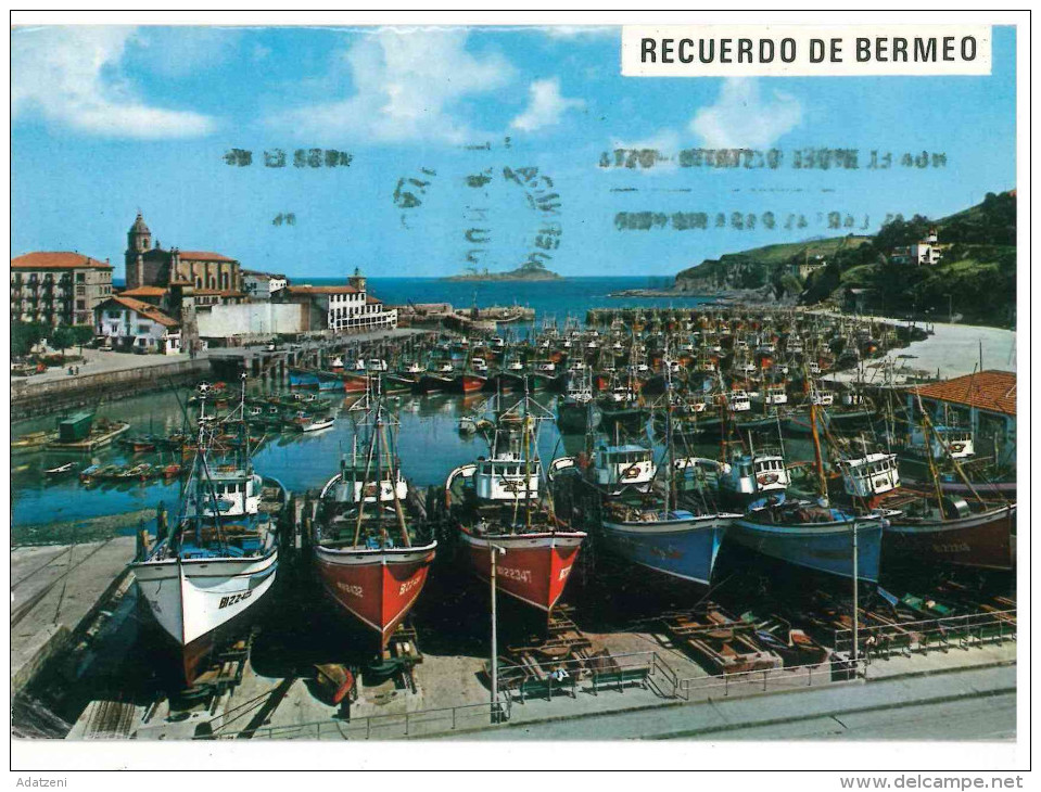 # CARTOLINA SPAGNA – BERMEO – PUERTO VIAGGIATA 1974 VERSO VARALLO SESIA – INDIRIZZO OSCURATO PER PRIVACY CONDIZIONI BUON - Sonstige & Ohne Zuordnung