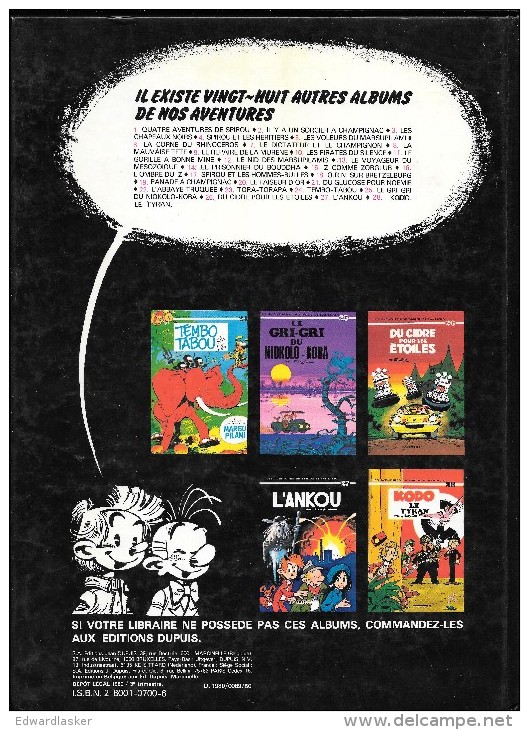 SPIROU ET FANTASIO 29 : Des Haricots Partout //Fournier - EO 1980 - Spirou Et Fantasio