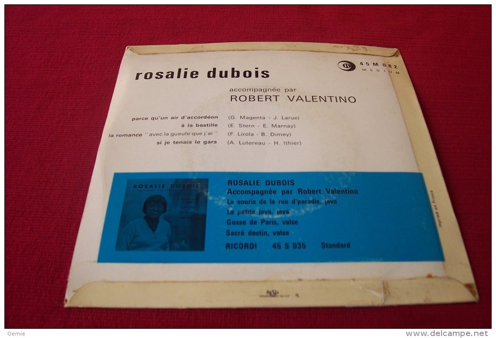 ROSALIE  DUBOIS  °  PARCE QU'UN AIR D'ACCORDEON + 3 TITRES - Colecciones Completas