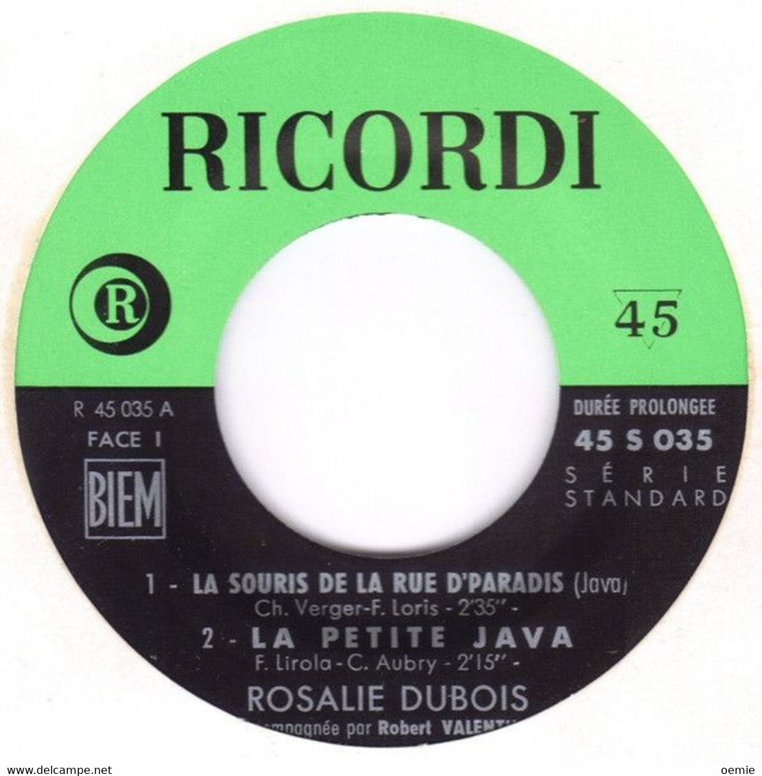 ROSALIE  DUBOIS  ° LA SOURIS DE LA RUE D' PARADIS + 3 TITRES - Complete Collections