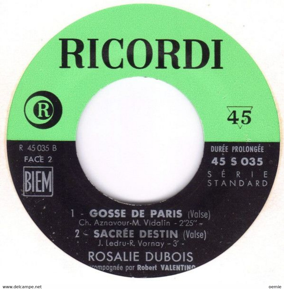 ROSALIE  DUBOIS  ° LA SOURIS DE LA RUE D' PARADIS + 3 TITRES - Complete Collections