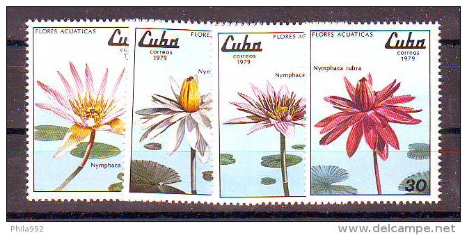 Cuba 1979 Y Flora Plants Flowers Mi No 2379-82 MNH - Unused Stamps