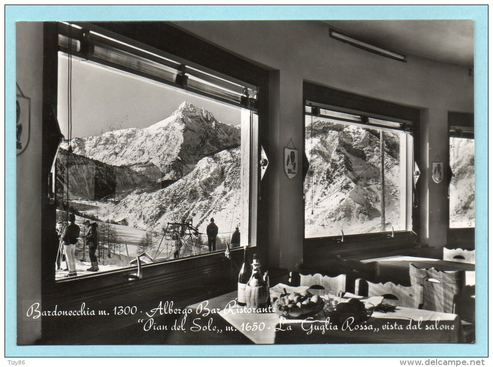 Bardonecchia - Albergo Bar Ristorante "Pian Del Sole" - La "Guglia Rossa" Vista Dal Salone - Hotels & Restaurants