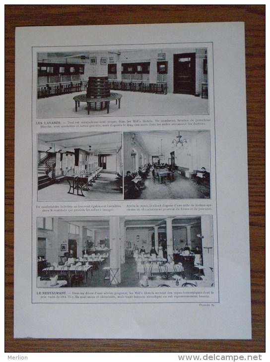 USA - New York Mill's Hotel - Ellis Island Migration   -Print 1911 1AM63 - Prints & Engravings