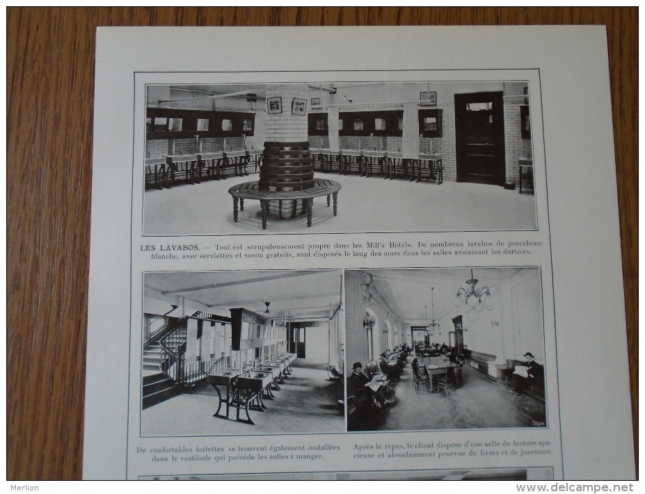 USA - New York Mill's Hotel - Ellis Island Migration   -Print 1911 1AM63 - Stampe & Incisioni