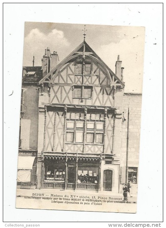 Cp , Commerce , MULOT & PETITJEAN , Fabrique De Pain D'épices , 21 , DIJON , écrite , Imp. : Richard - Magasins