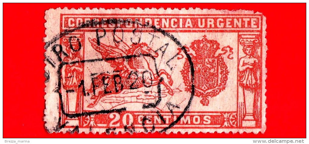 SPAGNA - Usato - 1905 - Espressi - Cavallo Alato - Urgente - 20 - Exprès