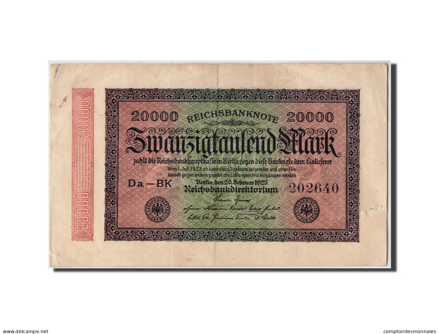 Billet, Allemagne, 20,000 Mark, 1923, 1923-02-20, TB - 20000 Mark