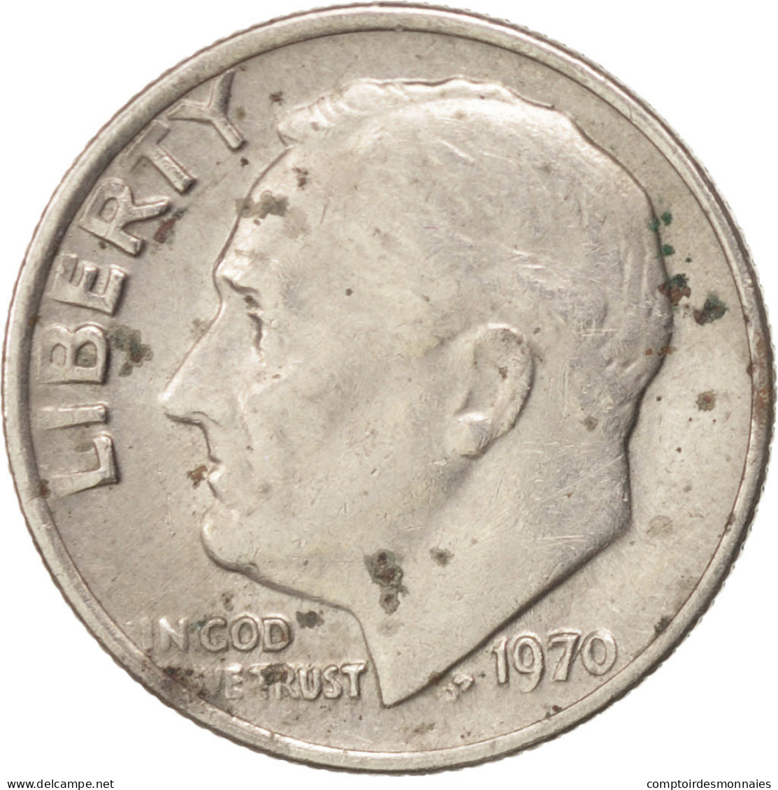 Monnaie, États-Unis, Roosevelt Dime, Dime, 1970, U.S. Mint, Philadelphie, TTB - 1946-...: Roosevelt