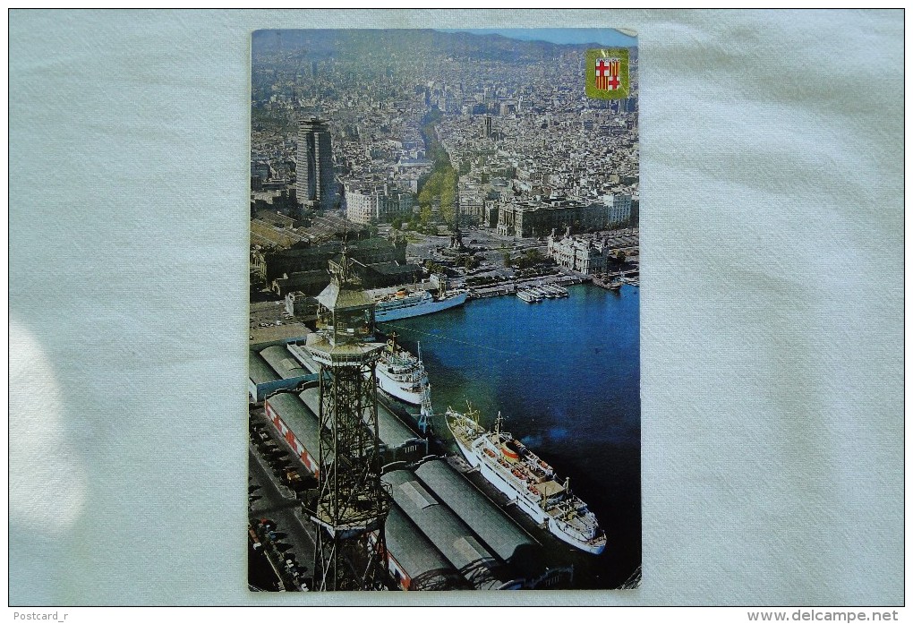 Spain Barcelona Puerto Vista Aerea Stamp 1978     A 40 - Barcelona