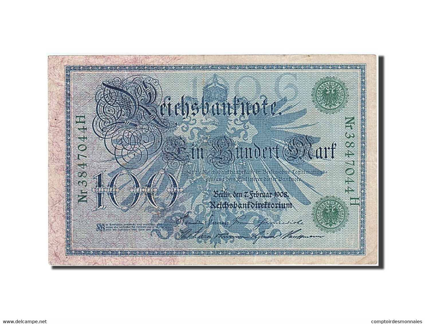 Billet, Allemagne, 100 Mark, 1908, 1908-02-07, TTB+ - 100 Mark