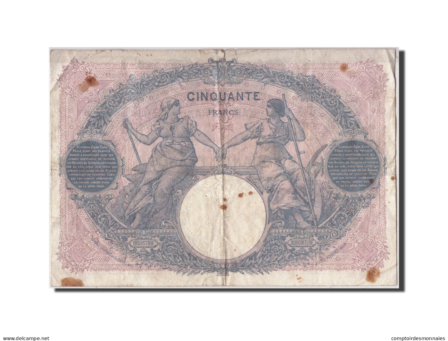 Billet, France, 50 Francs, 50 F 1889-1927 ''Bleu Et Rose'', 1922, 1922-06-01 - 50 F 1889-1927 ''Bleu Et Rose''