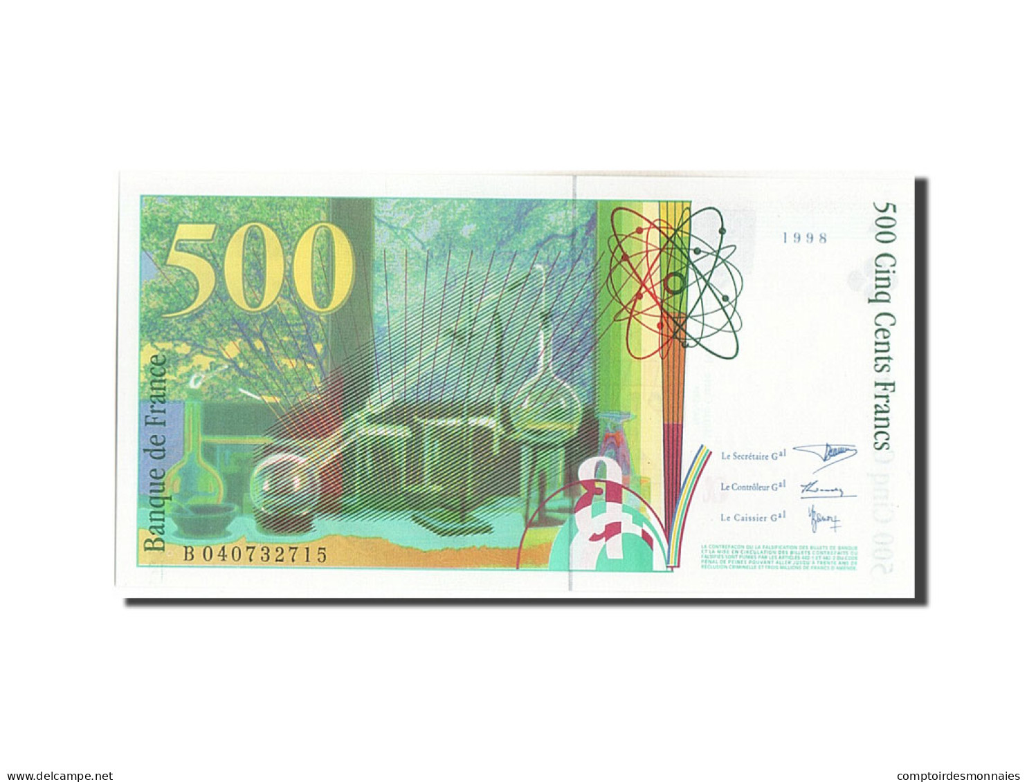 Billet, France, 500 Francs, 500 F 1994-2000 ''Pierre Et Marie Curie'', 1998 - 500 F 1994-2000 ''Pierre En Marie Curie''