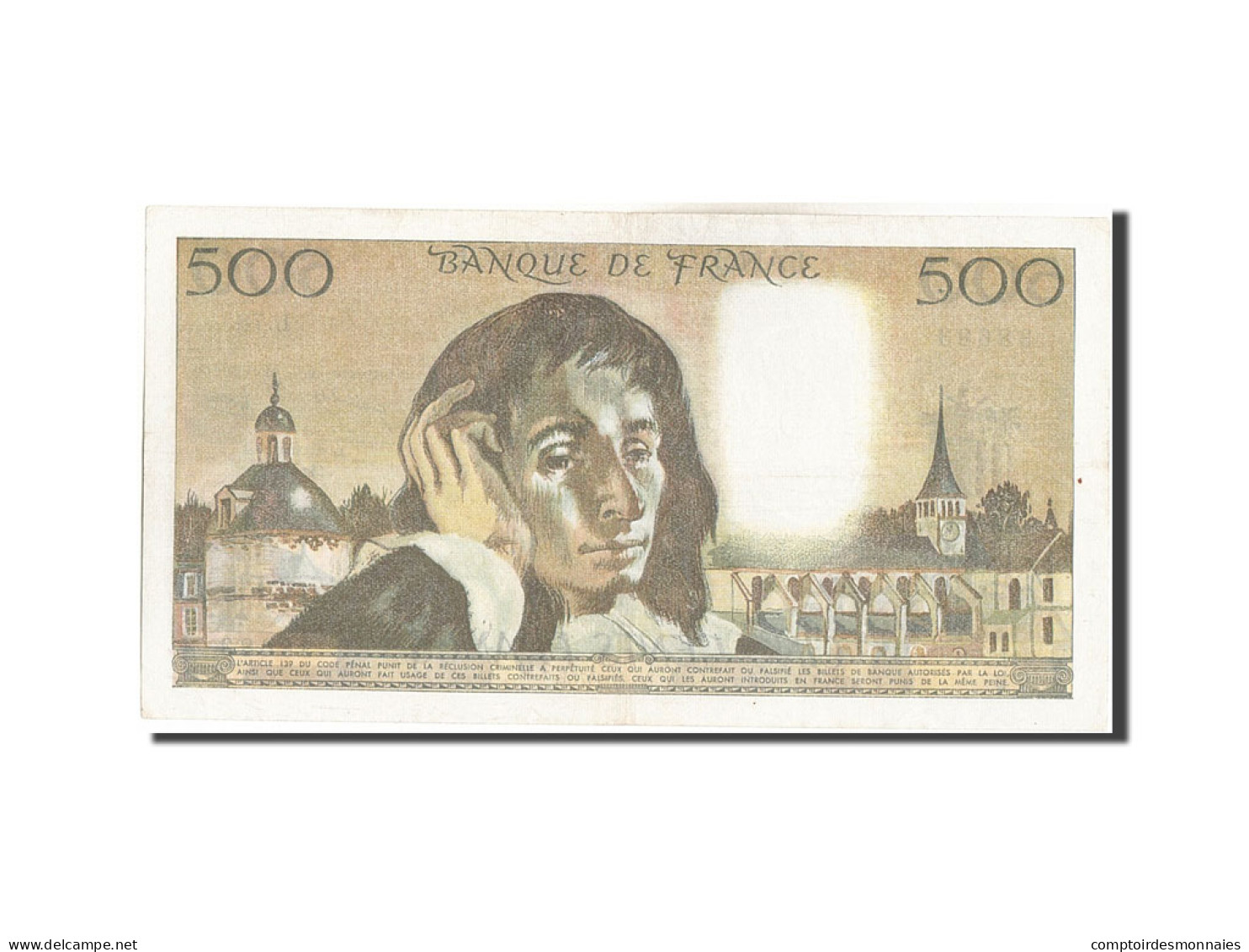 Billet, France, 500 Francs, 500 F 1968-1993 ''Pascal'', 1977, 1977-11-03, TTB - 500 F 1968-1993 ''Pascal''